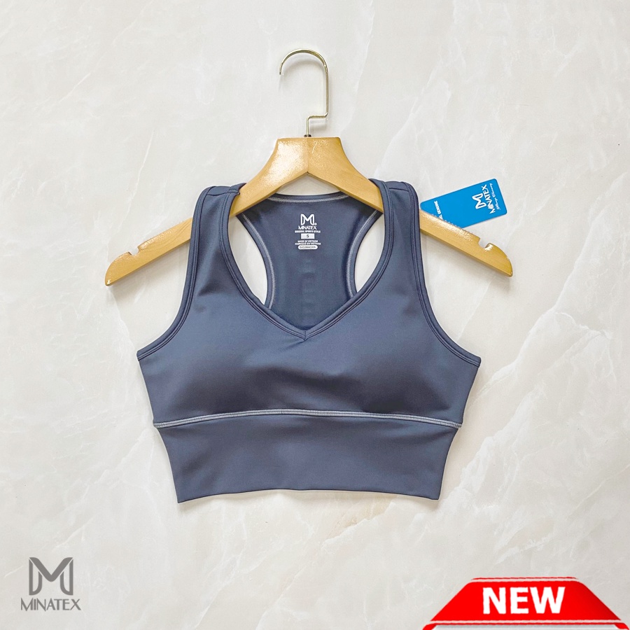 Minatex - Hàng chính hãng loại 1 - Áo bra tập gym yoga chất đanh mịn có mút đi kèm tháo lắp đường may đẹp không chỉ thừa