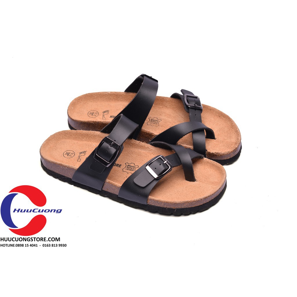 Dép sandal nam nữ xỏ ngón quai pu đen đế trấu unisex [ CHON NHANH ] new . 😷 H6 > .. new ⚡ ; * 2021 ¹ NEW hot . ! ..