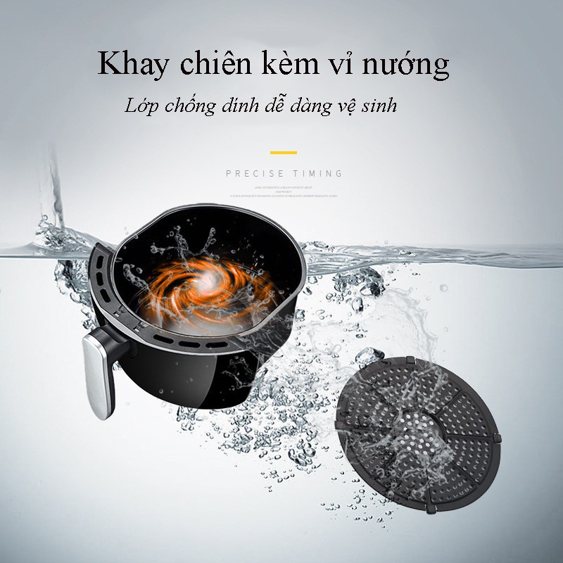 Nồi Chiên Không Dầu Bovana Nồi Chiên Đa Năng, Chiên Gà Được Nhiều Món Tiện Ích Cho Hộ Gia Đình Bảo Hành [12 Tháng]