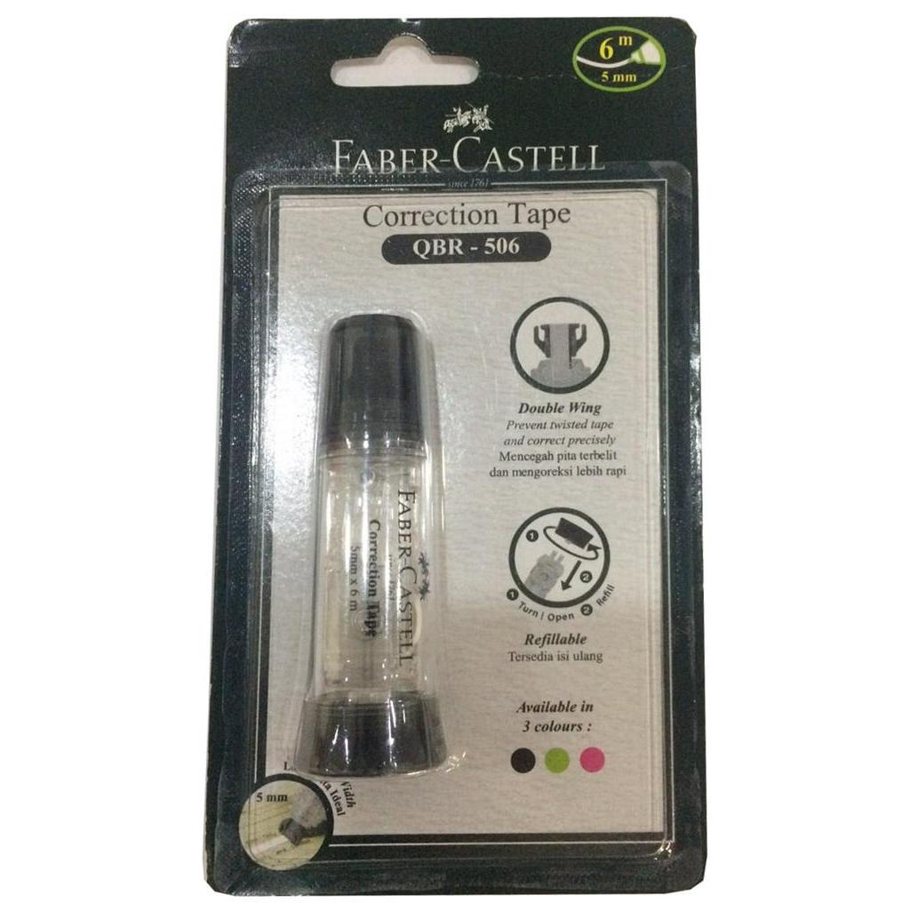 Bút Xóa Dạng Tape QBR 506-Đen-Faber-Castell - 169799
