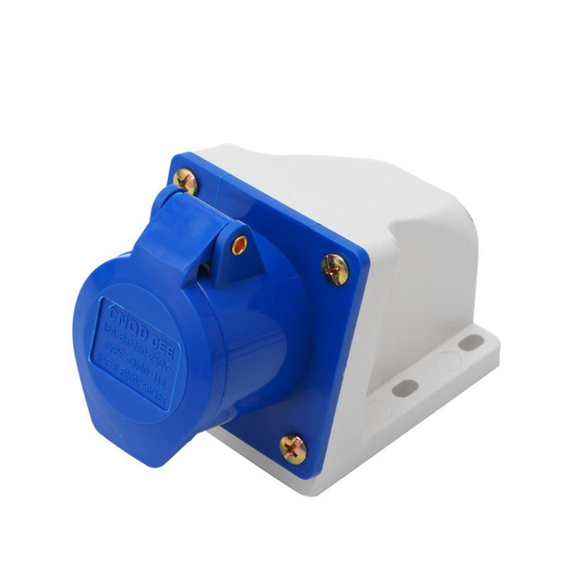 Ổ cắm công nghiệp 3 chấu 32A loại gắn tường gắn tủ điện công trường tiện lợi chống cháy