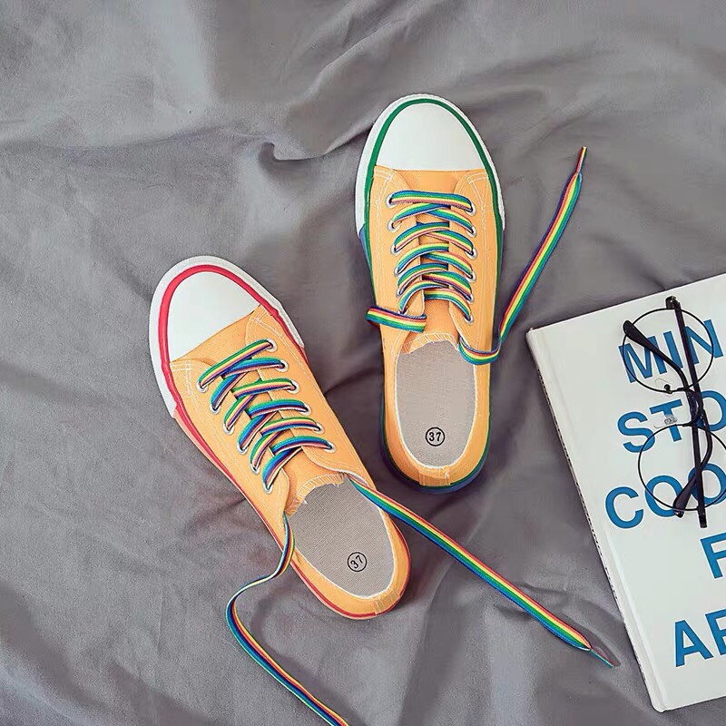 Giày thể thao dây cầu vồng đế màu hot hit fullbox X66 | BigBuy360 - bigbuy360.vn