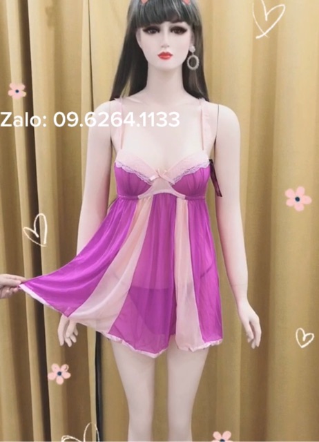 Đầm Ngủ Gợi Cảm -Váy Ngủ Sexy Ren Có Đệm Nâng Ngực Gợi Cảm Quyến Rũ Sắc Màu Tươi Trẻ Quyến Rũ -  ( VÁY PHỐI MÀU). | BigBuy360 - bigbuy360.vn