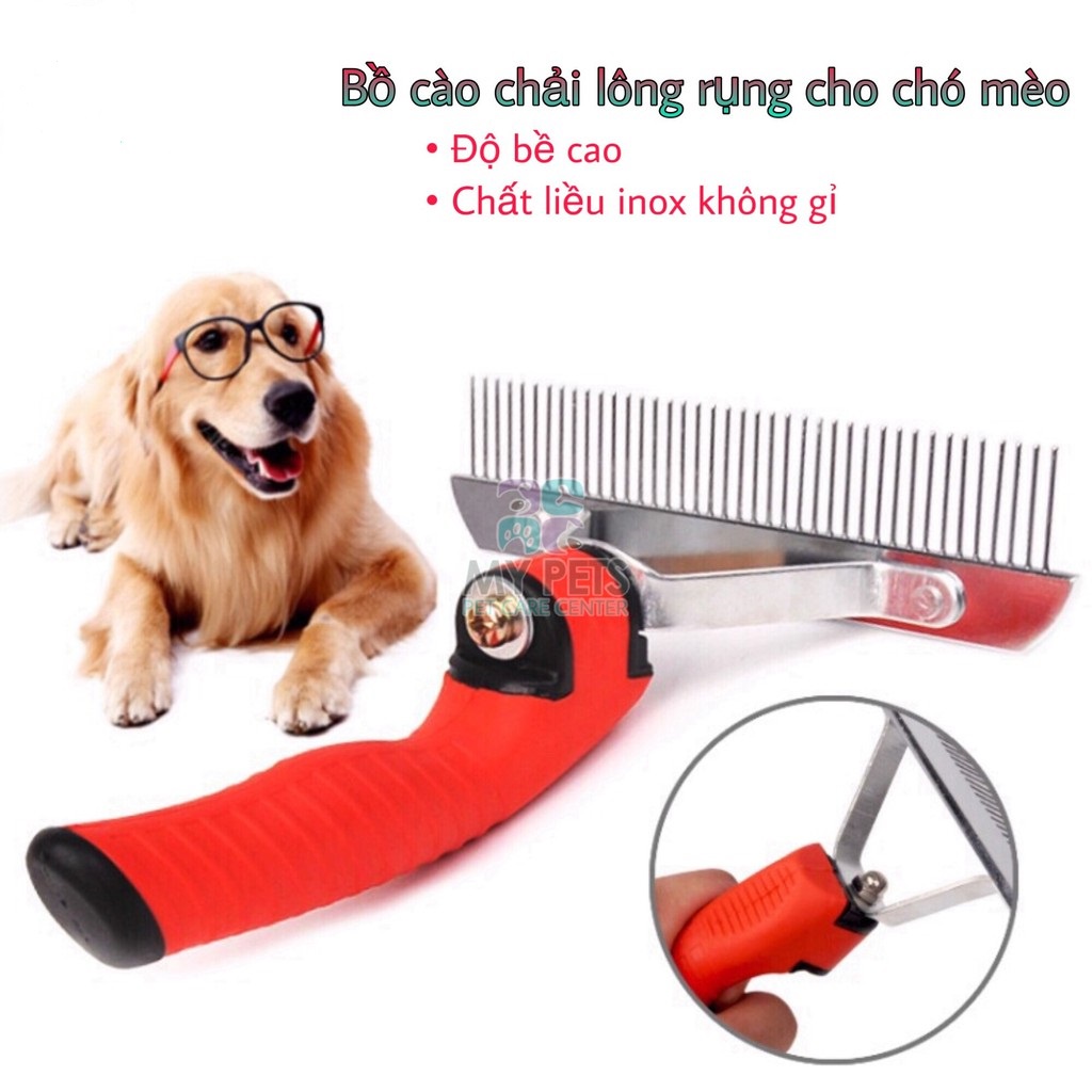 Lược chải lông đinh ba bồ cào 1 hàng cho chó mèo nhiều size - Lược chải lông cho thú cưng có lông dài, chắc chắn