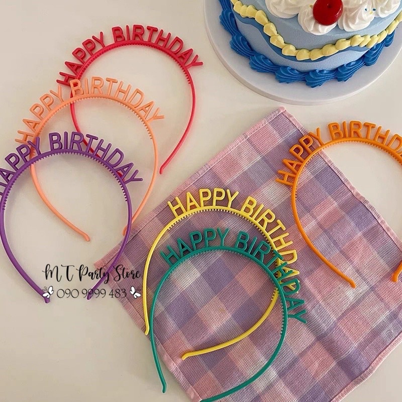 CÀI TÓC NHỰA CHỮ HAPPY BIRTHDAY