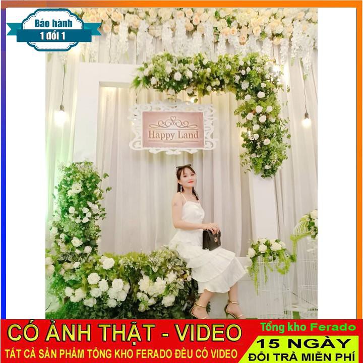 [ xả kho ] MiD Đầm 2 dây trắng V1095 Mie Design ảnh thật