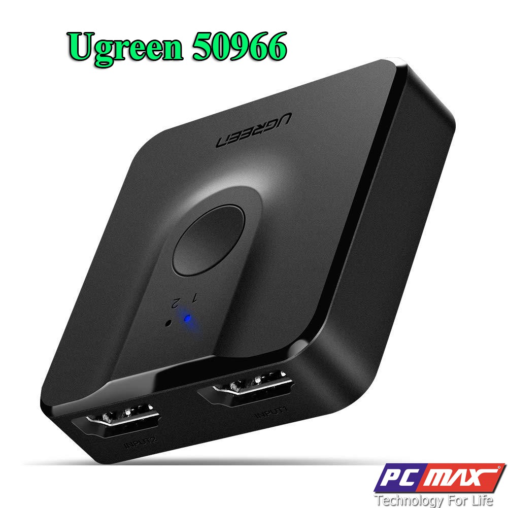 Bộ chuyển chia HDMI Switch Splitter HDMI 2 port 4k Ugreen 50966 - Hàng chính hãng