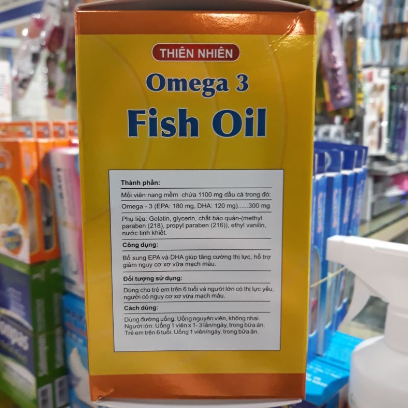Viên dầu cá Omega 3 - Boston Pharma - 1100mg - 100 viên