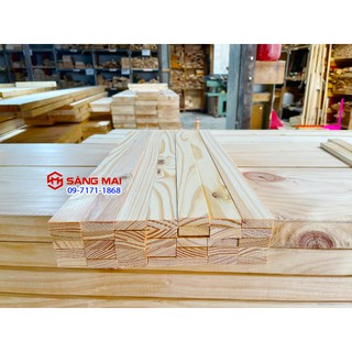 Thanh gỗ thông 1cm x 3cm x dài 30cm + láng mịn 4 mặt