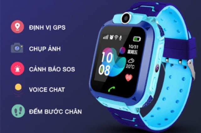 Đồng hồ thông minh định vị cho bé Q12 xài sim - Smart watch cho trẻ em có GPS an toàn