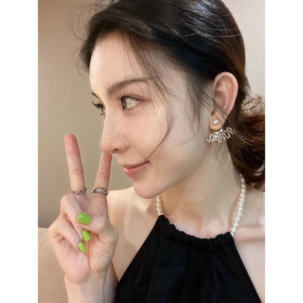 Khuyên Tai Dior Mạ Bạc 925 Kiểu Dáng Đơn Giản Sáng Tạo Thời Trang Cho Nữ