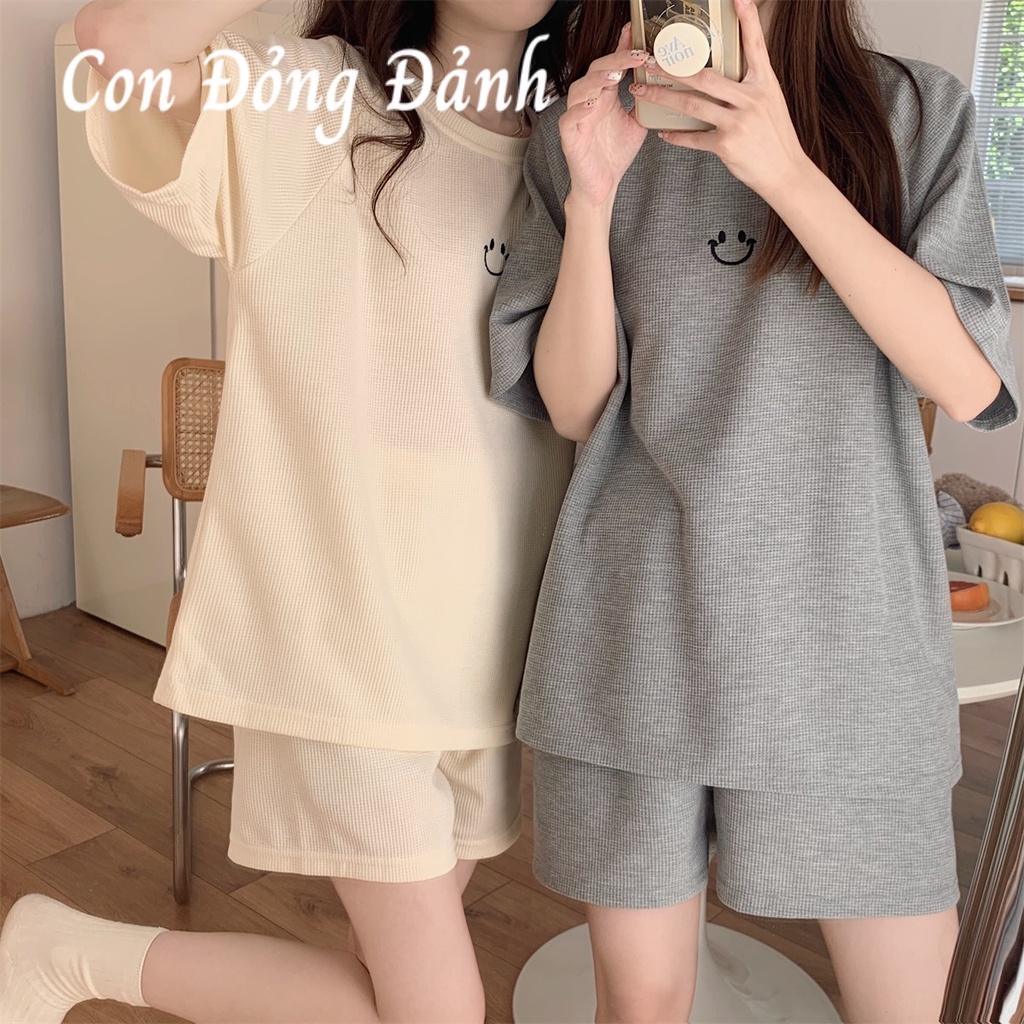 Đồ Ngủ Nữ Ngắn Tay - Bộ Áo Quần Mặc Nhà Cộc Tay Quần Dài 2022 DN041