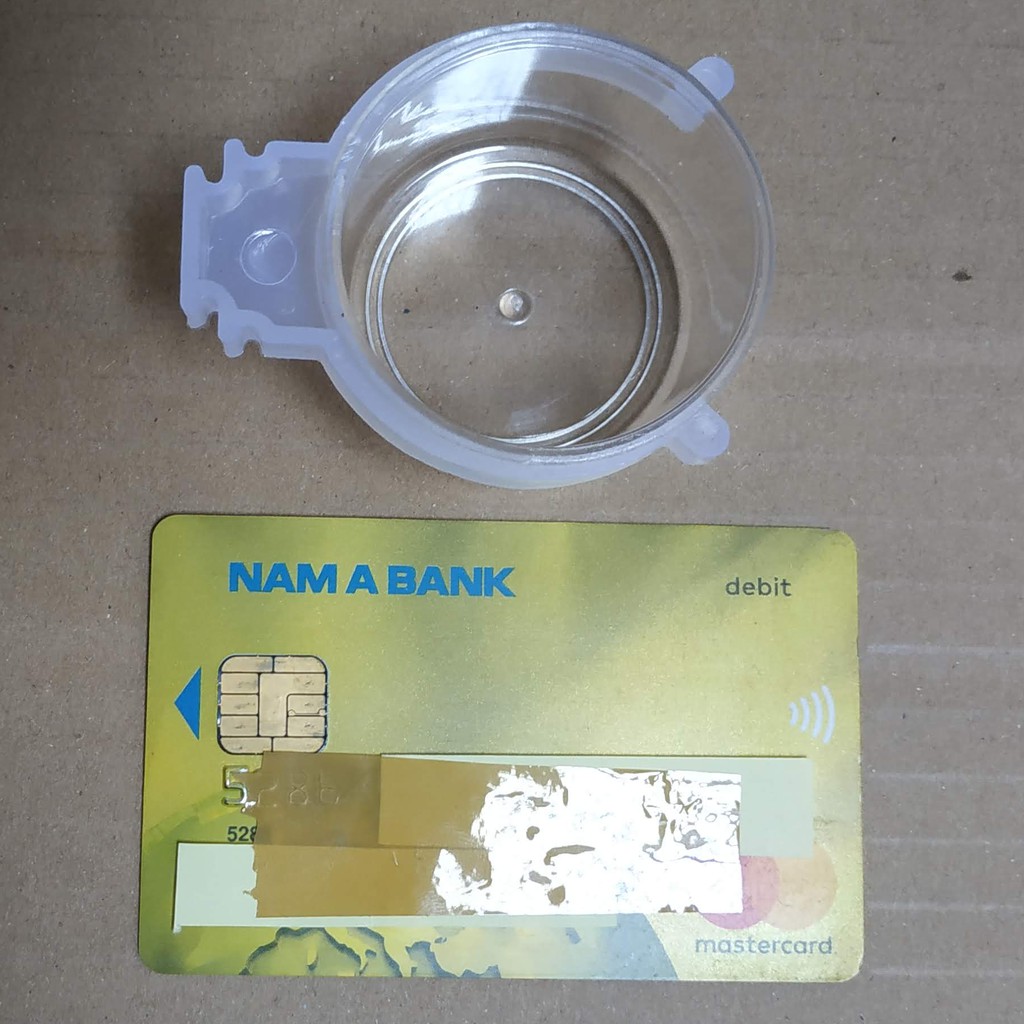 C07 - 10 cái cóng tai trắng mica trong cao cấp, mọi loại chim