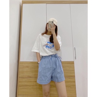 Quầ short buộc eo