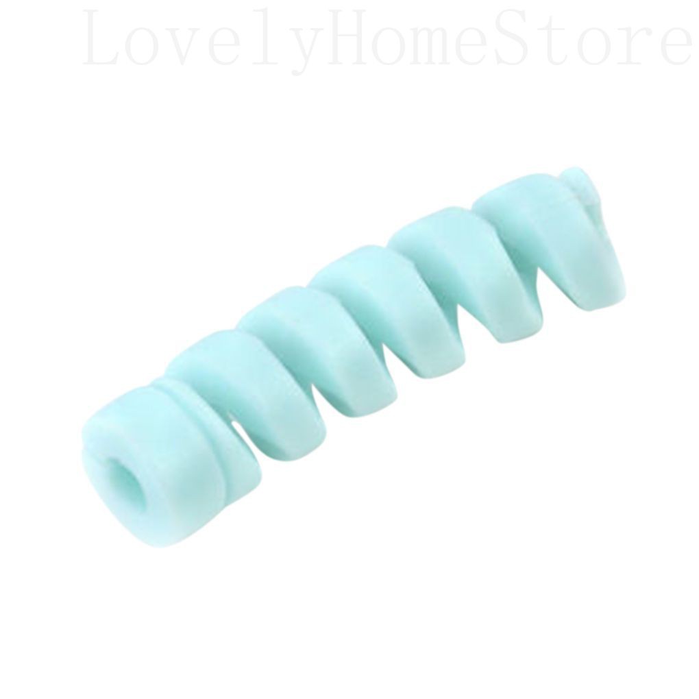 Phụ kiện bọc bảo vệ dây cáp sạc chống đứt bằng silicon tiện dụng xoắn ốc thích hợp cho Apple Android iPhone Lovely Home
