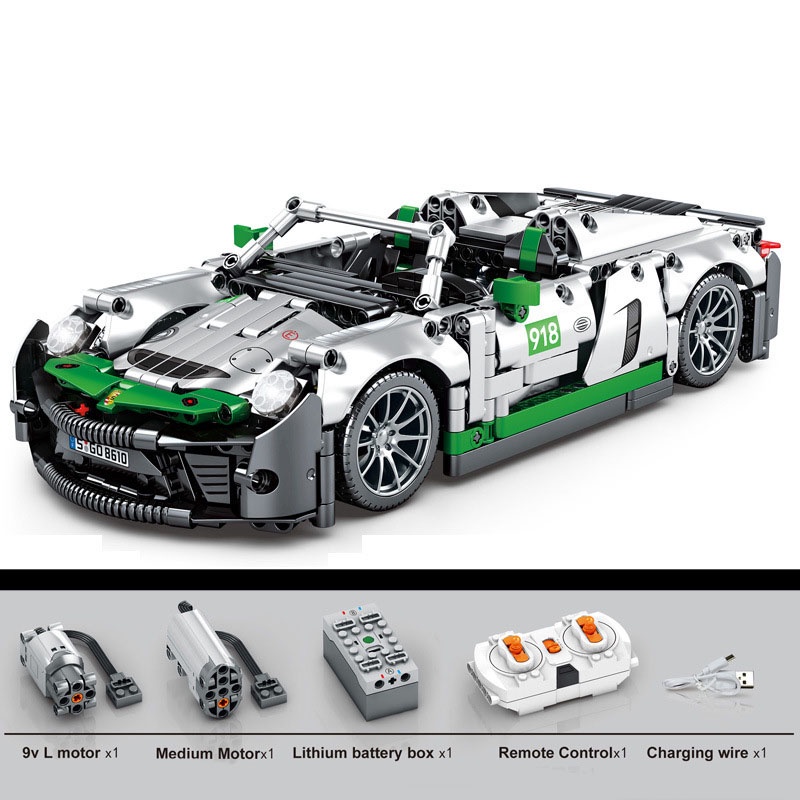 Đồ Chơi Lắp Ráp Kiểu Lego Điều Khiển Từ Xa Mô Hình Siêu Xe Thể Thao Porsche 918 Spyder SY8610 Với 1016 Mảnh Ghép