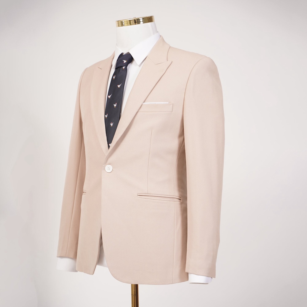 Áo vest nam công sở, da sữa, sartorial, 1 khuy 2 túi 2 lớp, chất liệu cao cấp dày dặn, đứng form - The Suits House