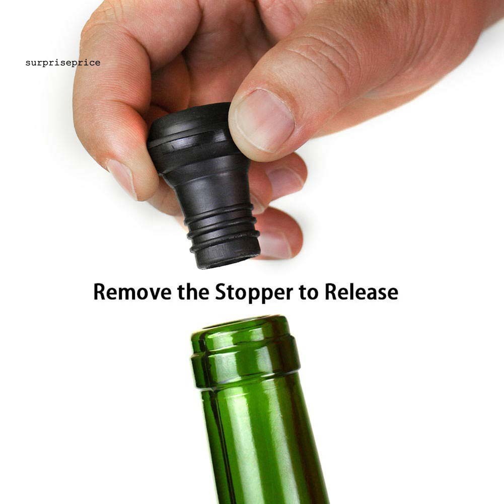 Máy Bơm Chân Không Bảo Quản Rượu Vang Kèm 6 Nút Chặn Bằng Silicone