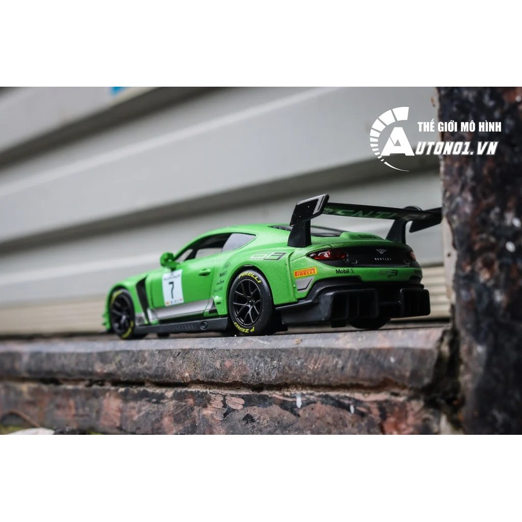 MÔ HÌNH XE Ô TÔ BENTLEY CONTINENTAL GT3 GREEN 1:32 DTM CÓ HỘP 7169