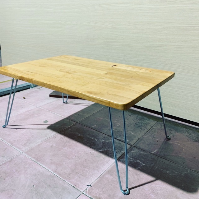 Bàn Học Sinh Chân Gấp Gỗ Cao Su