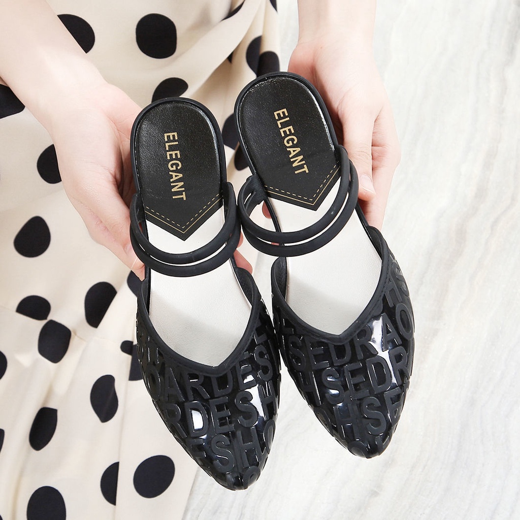 Sandal nữ IELGY gót vừa đế dày mềm mại chống trượt thời trang
