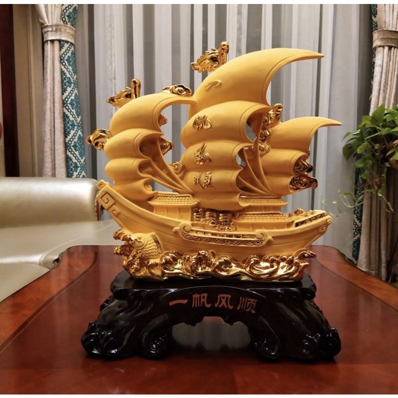 Tượng Thuyền Thuận Buồm Xuôi Gió Phong Thủy Size 30 , Quà Tặng Tân Gia , Khai Trương , Tặng Sếp , Tượng Phong Thủy
