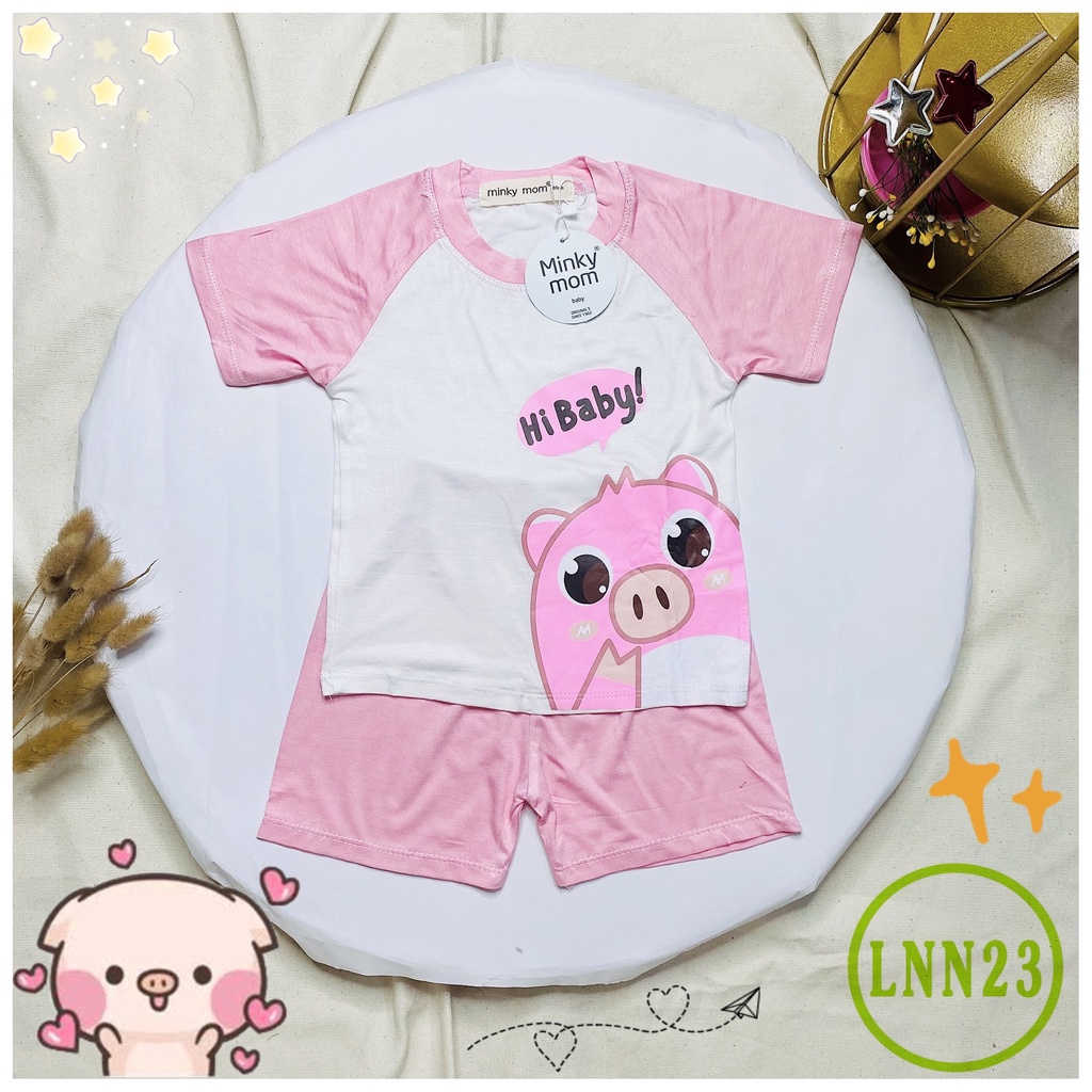 Bộ Cộc Tay In LNN23 Đồ Bộ Thun Lạnh Cao Cấp Mềm Mịn Thoáng Mát Hàng Chuẩn Loại 1 MINKY MOM Dễ Chịu, Thoải Mái Cho Bé