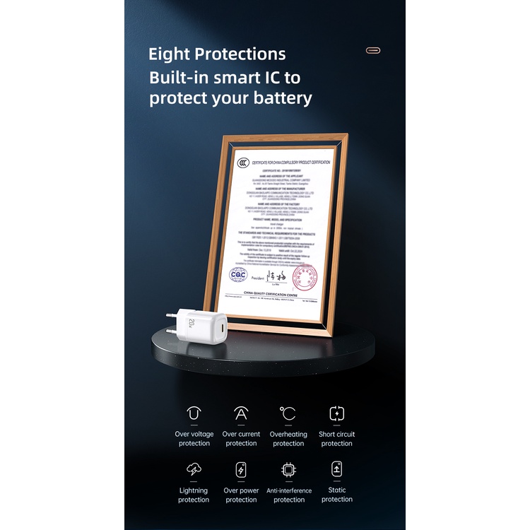Cục Sạc Nhanh Mcdodo 20W PD mini bộ sạc Typec Sạc flash