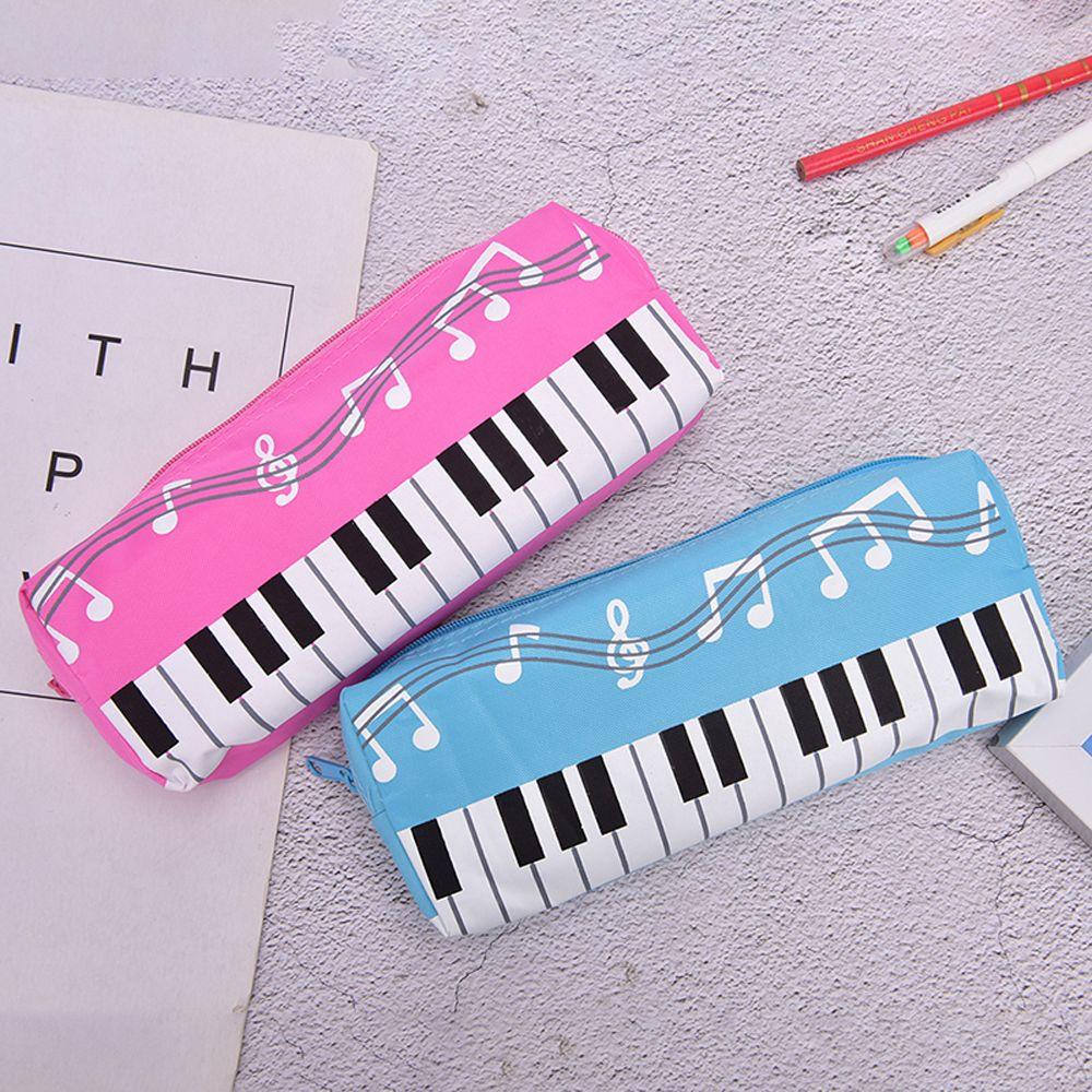 Túi Đựng Bút Bằng Vải Oxford Hình Đàn Piano Âm Nhạc Dành Cho Nữ Ốp