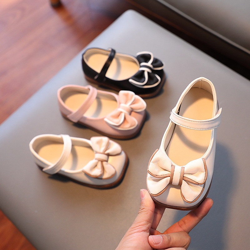 Giày búp bê đính nơ siêu xinh cho bé gái da mềm full sz 21-30