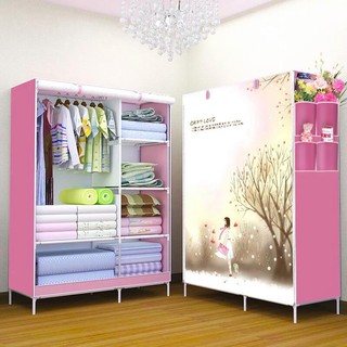 Tủ vải 3d 2 buồng 6 ngăn cao cấp