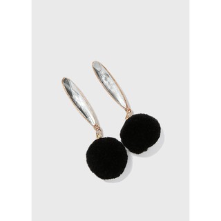 [THANH LÝ] BÔNG TAI SHOP MISS A - Long Gemstone Pom-Pom Earrings