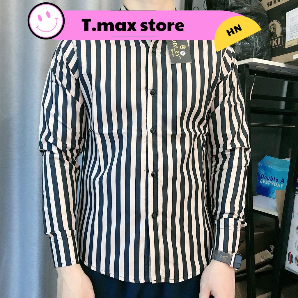 Áo Sơ Mi Kẻ 💖FREESHIP💖 Áo Sơ mi Công Sở họa tiết - Chất liệu lụa cotton cao cấp, chất vải mềm mịn, dáng slimfit trẻ đẹp