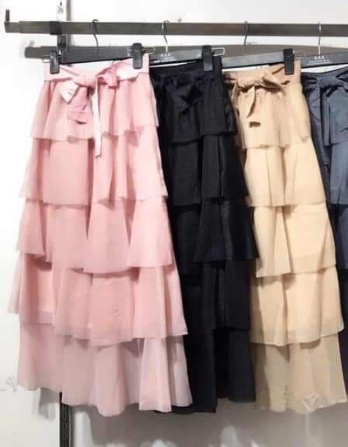 Chân váy tầng nhũ cạp nơ hàng QCl1 | BigBuy360 - bigbuy360.vn