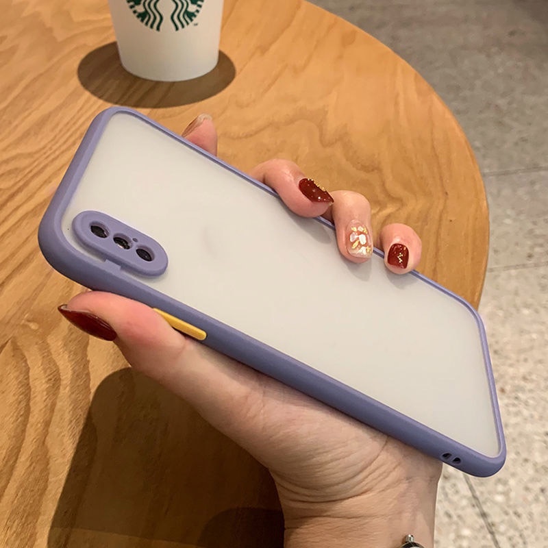 Ốp điện thoại cứng viền silicon mềm SKH8 thích hợp cho IPhone X XS XSMAX XR 11 11Pro Se2020 7 8