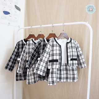 Set váy áo dạ bé gái