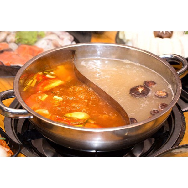 Nồi Lẩu Inox 2 Ngăn Hotpot 30 cm Thêm Tiện Lợi Cho Mỗi Bữa Ăn Ngon