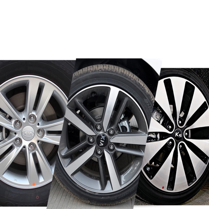 Logo chụp mâm, ốp lazang bánh xe ô tô Kia, đường kính ngoài 58MM, đường kính trong 53mm