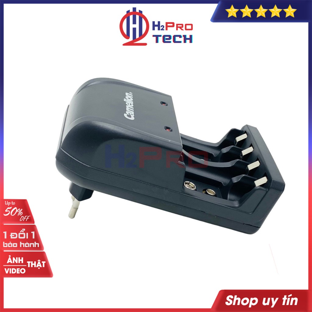 Sạc Pin Tiểu, Sạc Pin AA AAA Camelion BC-0904SM Chính Hãng, Nạp Pin Vuông 9V Đa Năng, Nạp Nhanh, Tiện Dụng-H2Pro Tech