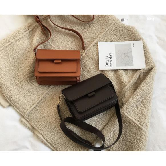 Túi hộp da trơn chữ nhật 3 ngăn - hàng loại 1 P038