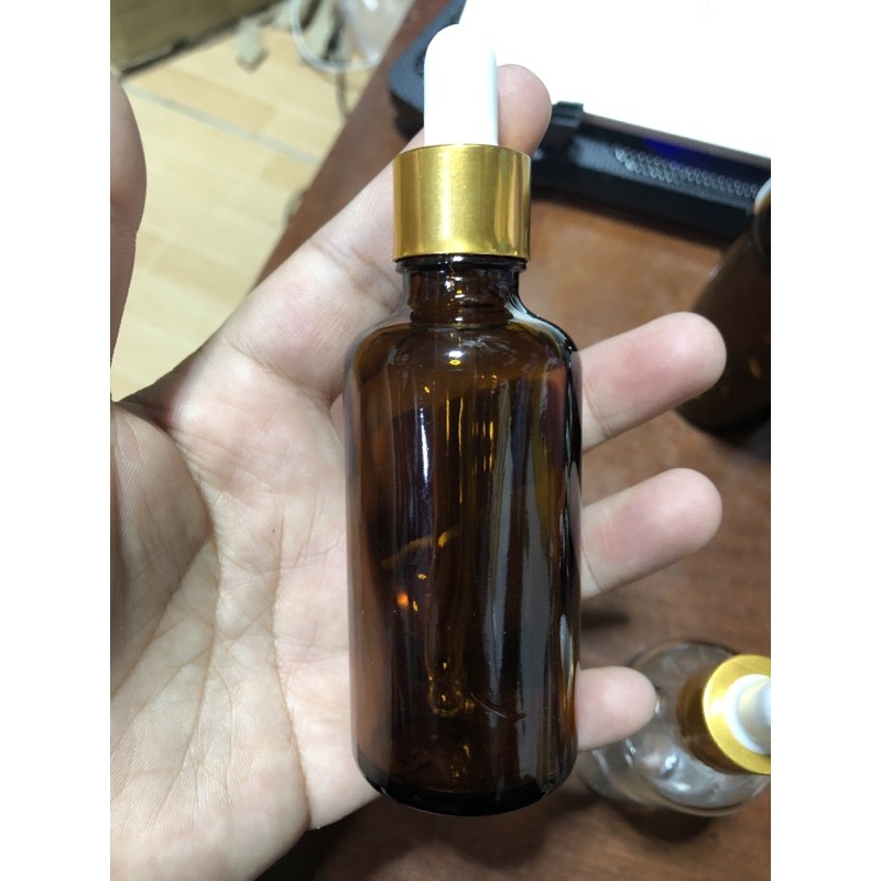 chai chiết serum mỹ phẩm 50ml lắp bóp nhỏ giọt