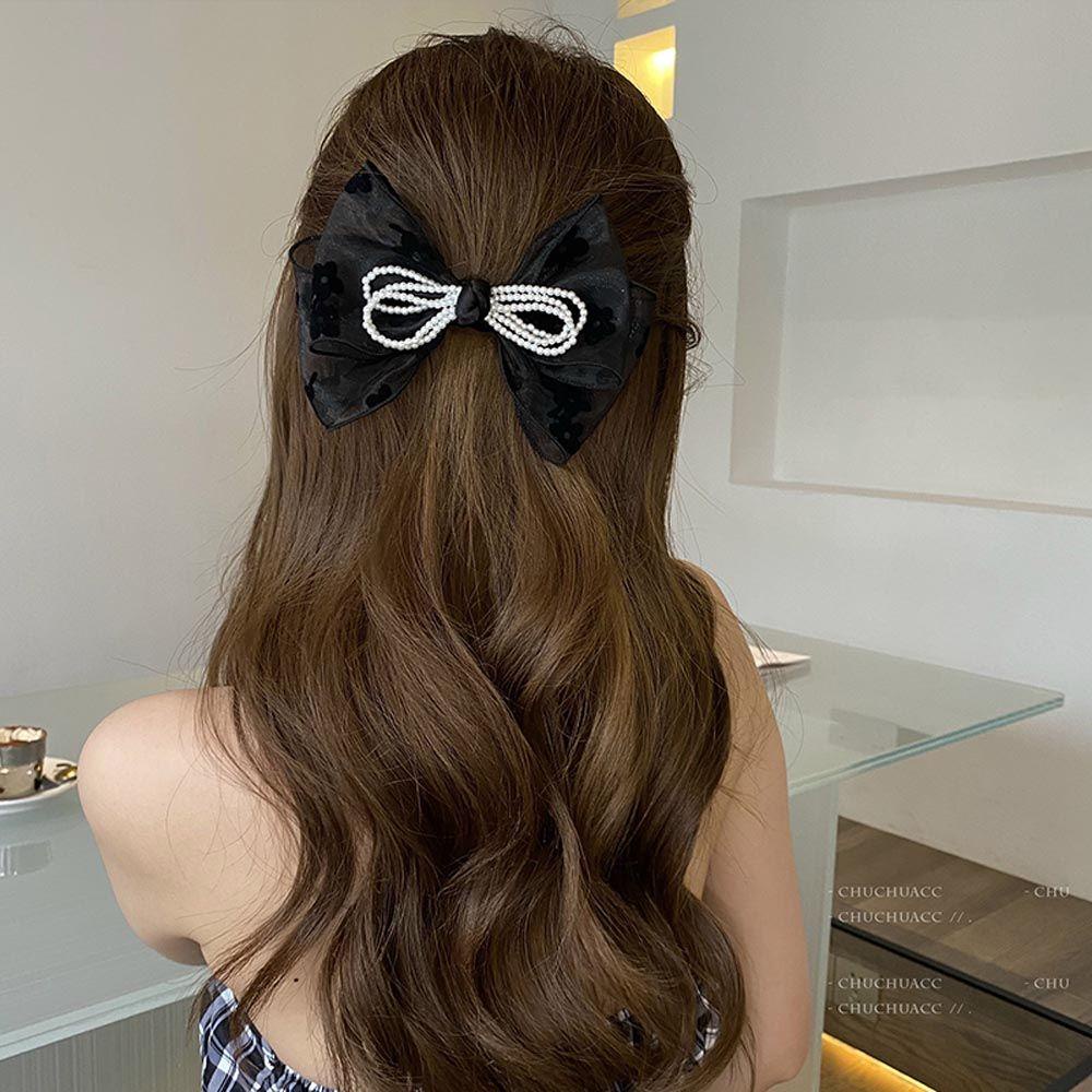 Kẹp Tóc Đuôi Ngựa Hình Hoa Phong Cách Hàn Quốc Thanh Lịch Cho Nữ Giá Đỡ