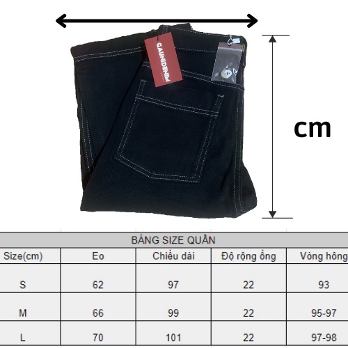 Quần jean nữ ống rộng lưng cao quần bò dáng suông cao cấp chất đẹp- Mã GD61