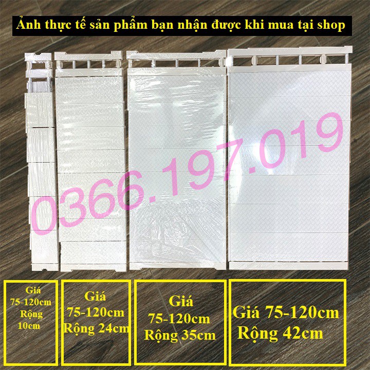 (Dài 75-120cm) Giá để đồ - thanh kệ chia ngăn không cần khoan vít chịu lực 15kg (STIHN)