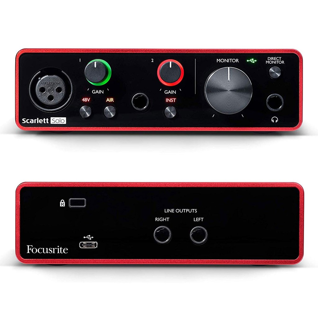 Focusrite Scarlett Solo Gen 3 - Sound Card Thu Âm Cao Cấp (Bảo Hành 3 Năm)