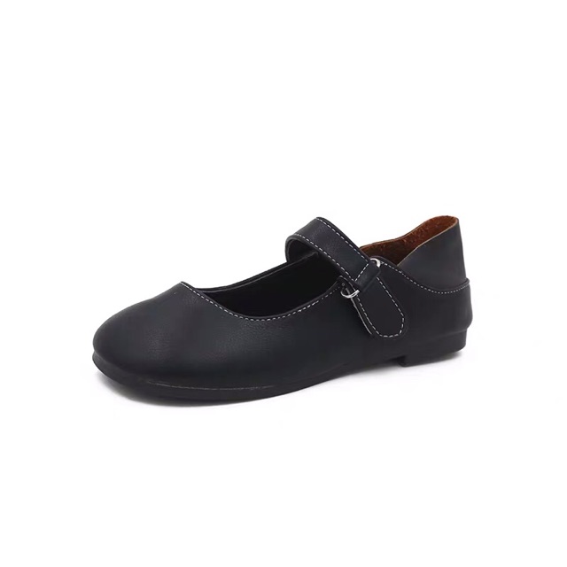 (Sẵn hàng) Giày Búp Bê Nữ Mũi Tròn, Chất Da Mềm, Cài Quai Ngang Xinh Xắn ( Ảnh Thật) | BigBuy360 - bigbuy360.vn