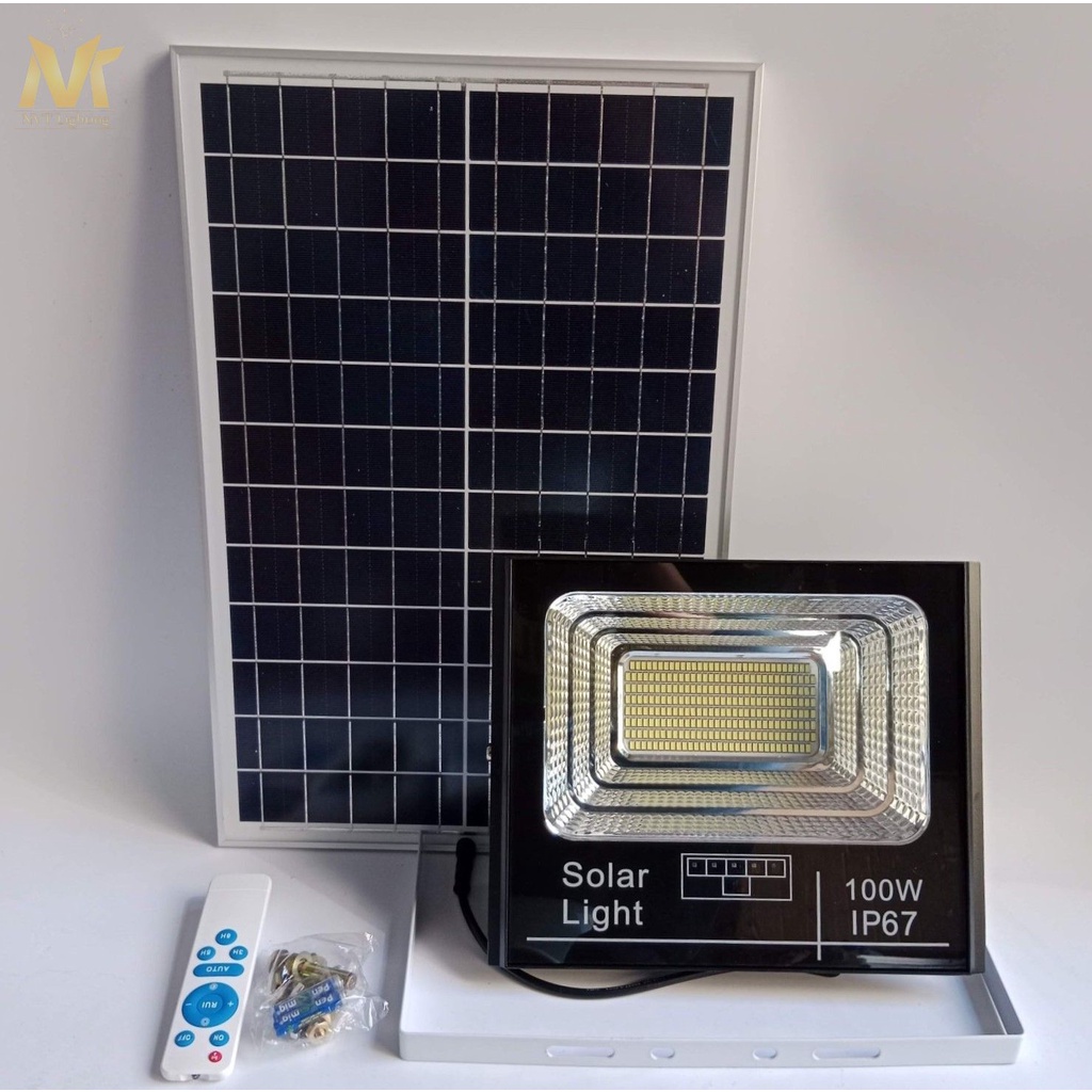 ĐÈN PHA NĂNG LƯỢNG MẶT TRỜI Cao Cấp 100W - ĐÈN PHA NĂNG LƯỢNG MẶT TRỜI 100W