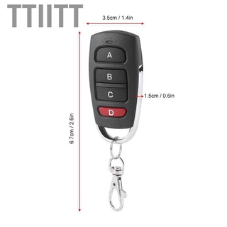 Ttiitt 433MHz Red D Four Buttons RF Wireless Transmitter Learning Remote Controller