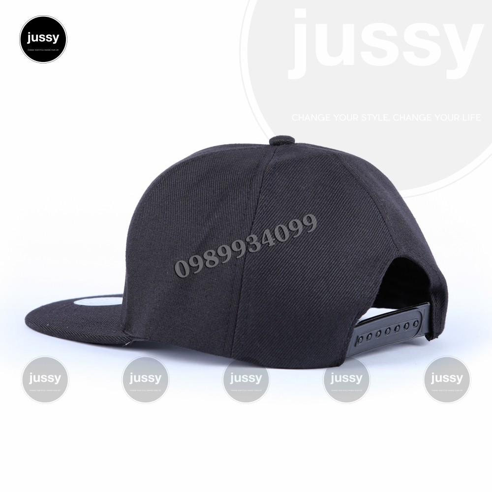 MŨ SNAPBACK TRƠN ĐEN FORM ĐẸP