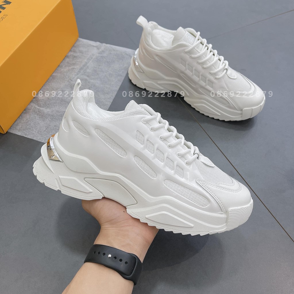 Giày thể thao nam, Giày sneaker nam độn full trắng CK2025 | BigBuy360 - bigbuy360.vn